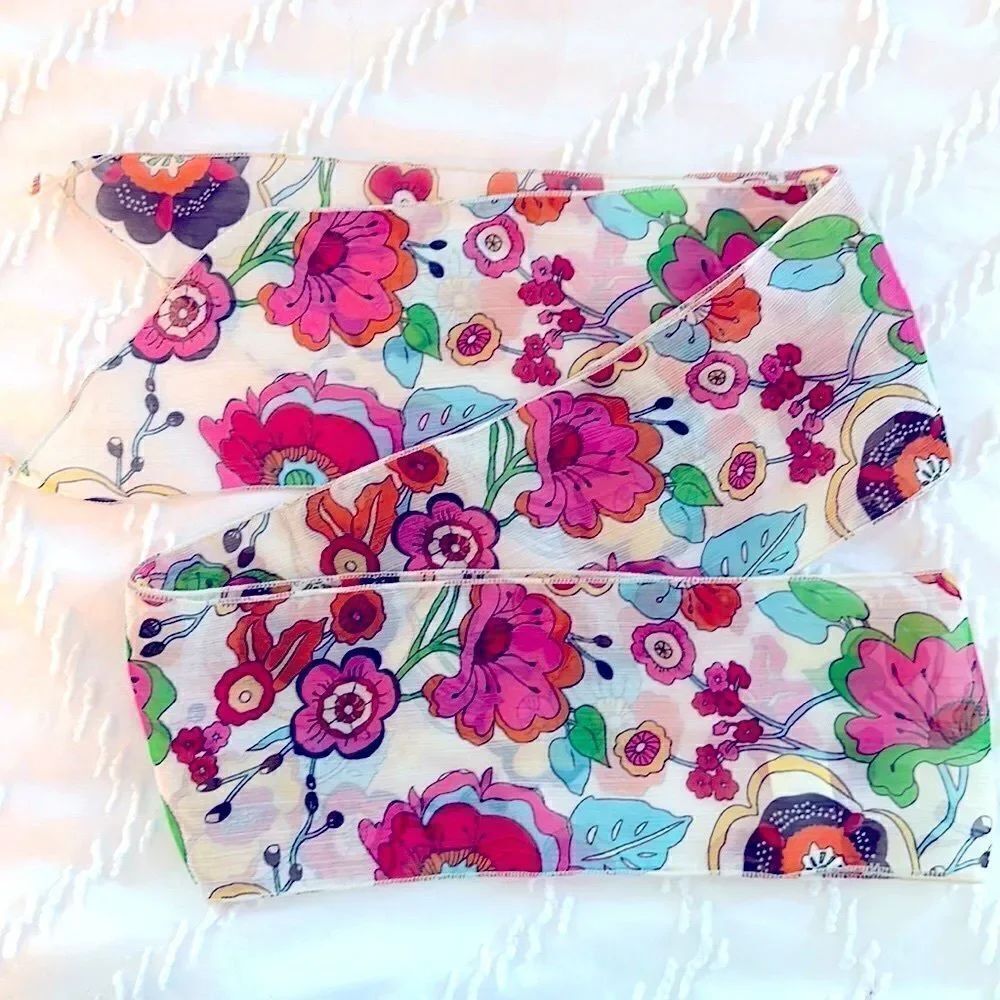 Chiffon Floral Hair Tie Headband Scarf